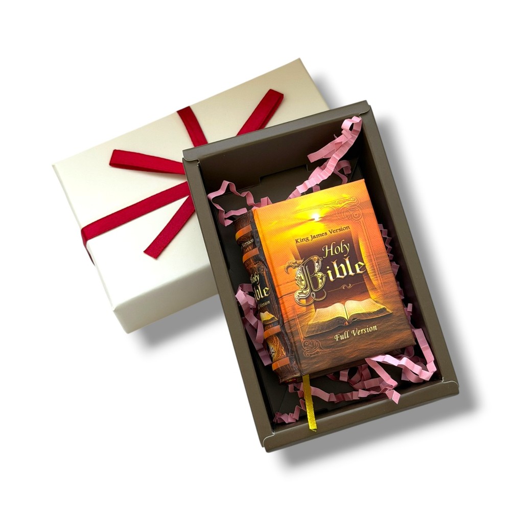 The complete King James Version Holy Bible with gift box mini book (2 x 2.6&Prime;)