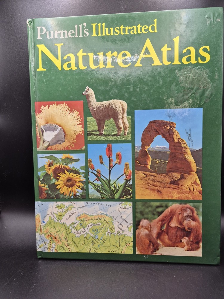 Purnell&rsquo;s Illustrated Nature Atlas. Edited by Norman Barrett. Vintage book, 1980