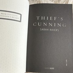 Thief&rsquo;s Cunning by Sarah Ahiers, Hardcover, 2017, HarperCollins, 416 Pages