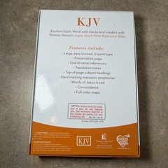Thomas Nelson King James Holy Bible Giant Print Soft Leather KJV Brown