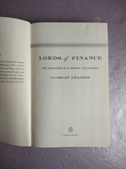 Lords of Finance Liaquat Ahamed 2009 Pulitzer Prize Winner History Economics