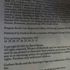 2012 Daring Greatly By Brene Brown First Printing