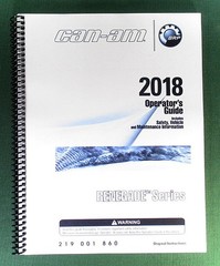 2018 Can-Am Renegade 570 Owner&rsquo;s Manual: 180 Pages & Protective Covers!