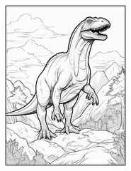 « Cute Dinosaur Coloring Book fun for allFun, Creative & Relaxing Art Pages