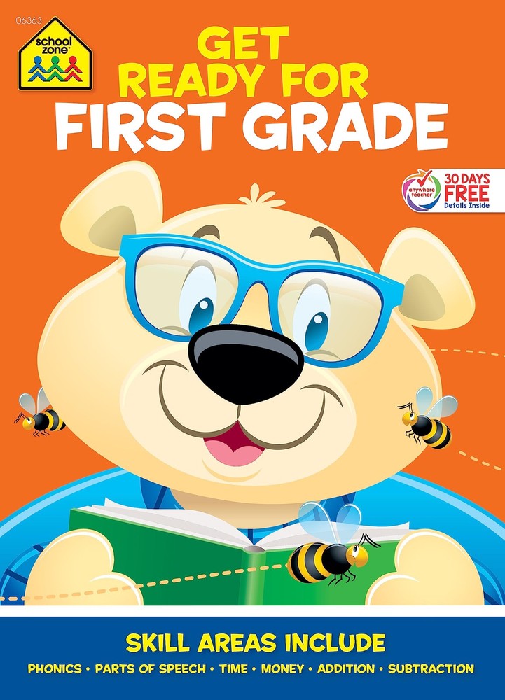 School Zone Get Ready for First Grade Workbook: 256 Pages, 1st Grade Early L…