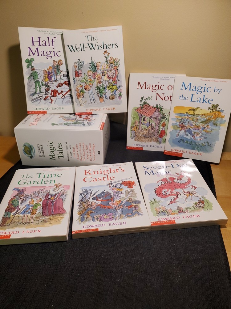 Edward Eager&rsquo;s Magic Tales Box Set 7 Paperback Books W/ Slipcase Scholastic