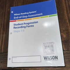 Wilson Reading System Student Progression Recording Forms Steps 1-6 12 Pack New