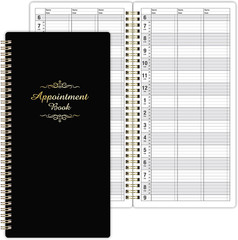 Salon Appointment Book – 15 Min Increments, 3 Cols, 200 Pages, 6.1 » X 11.54 »,