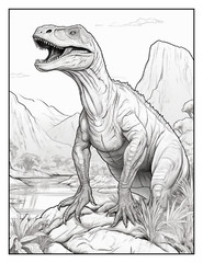 « Cute Dinosaur Coloring Book fun for allFun, Creative & Relaxing Art Pages