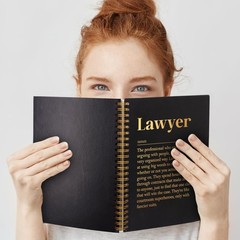 QYUVK Lawyer Definition Gold Foil Hardcover 160 Pages 5.9×8 inches, Black
