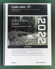 2022 Can-Am Defender XT HD9 Owner&rsquo;s Manual: 256 Pages & Protective Covers!