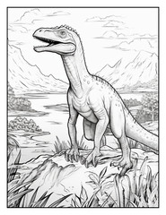 « Cute Dinosaur Coloring Book fun for allFun, Creative & Relaxing Art Pages