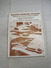 Builder&rsquo;s Estimating Factbook Diez Maloney 1974 Construction Cahners