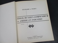 Stock Buyer&rsquo;s Compendium of American Industry by Standard & Poor&rsquo;s 1967 5th Ed