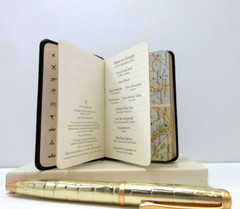 APPALACHIAN TRAIL 3×4&Prime; MINI Guide Leather Cover Notes w Maps Info 160 Pgs Black