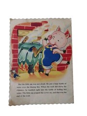 The Three Little Pigs Soft Cover 13×9.5&Prime; 1951 Printed In USA Whitman Publishing