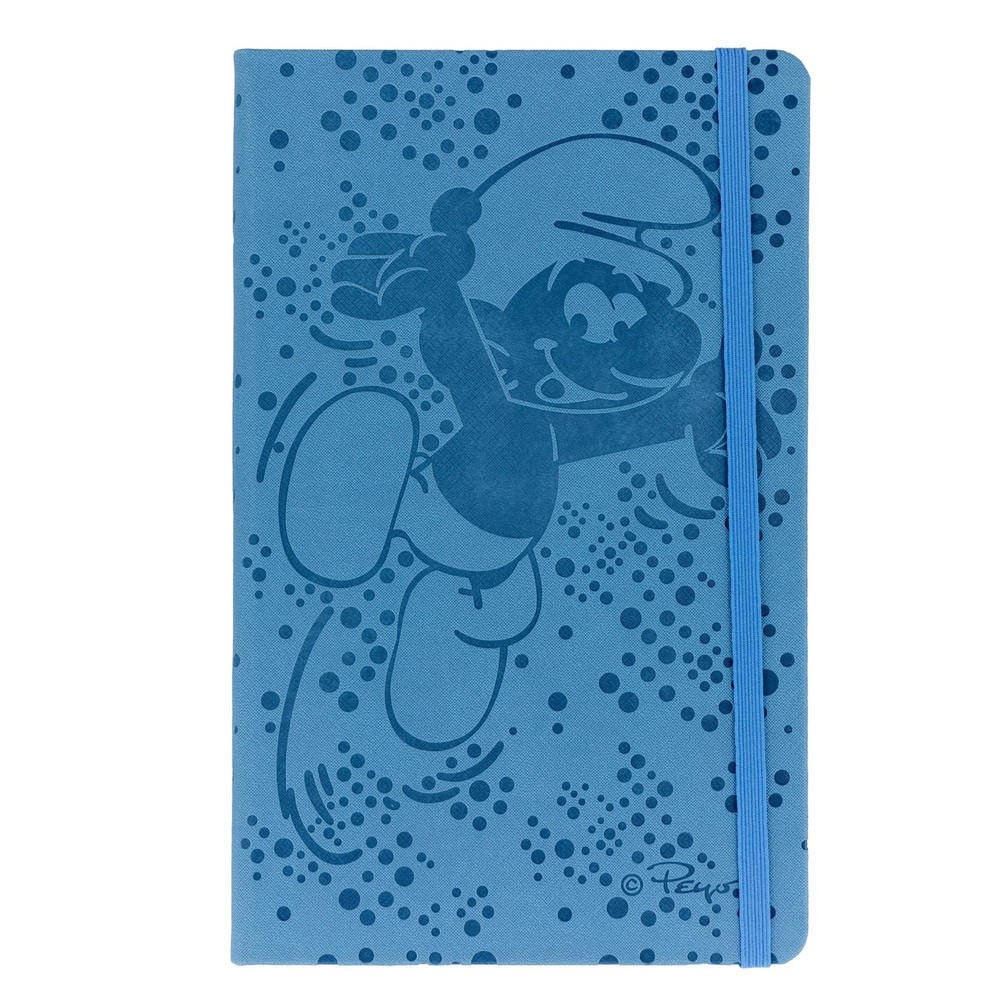 The Smurfs 80-Page Vegan Leather Notebook | 5 x 8 Inches