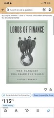 Lords of Finance: The Bankers Who Broke the World HC Liaquat Ahamed 2008
