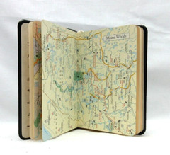 APPALACHIAN TRAIL 3×4&Prime; MINI Guide Leather Cover Notes w Maps Info 160 Pgs Black