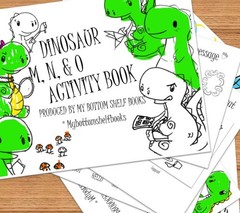 DIGITAL&rsquo;26 Merrick M N O Child Dinosaur ACTIVITY color BOOK *PRINT REQ&rsquo;D* 18pgs