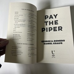 Pay the Piper: A Novel book-Romero Horror Story uncovered in 2019-Daniel Kraus