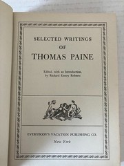 Selected Writings Thomas Paine 1945 Everybody&rsquo;s Vacation Publishing Co Hardcover