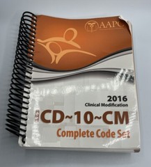 ICD-10-CM Complete Code Set 2016 Spiral Bound AACP Clinical Modification Book