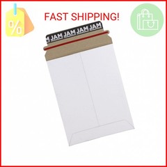 JAM PAPER Stay-Flat Photo Mailer Envelopes with Peel & Seal Closure – 6 x 8 – Wh
