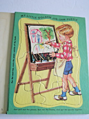 Little Golden Book Jerry At School Complete Puzzle « A » 1st Edition 1950 #94