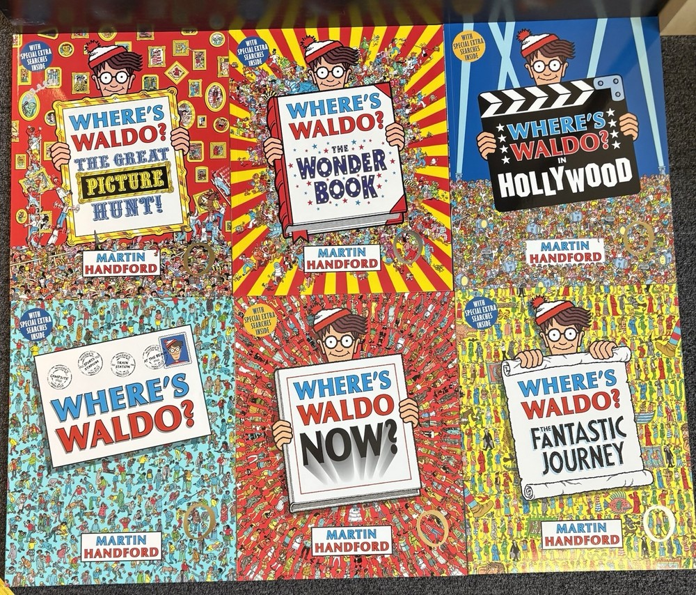 WHERE&rsquo;S WALDO? THE SUPER SIX! MARTIN HANDFORD SIX BOOKS, A POSTER, AND A PUZZLE!