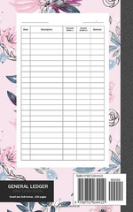General Ledger Mini Cash Book: Small Ledger Book, 120 pages , 5×8 inches, vintag