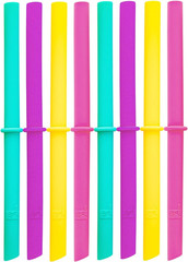 Adult & Kid&rsquo;s Reusable Silicone Straws with Stopper for 8oz & 10oz Mason Jars or