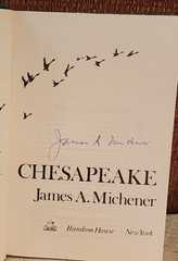 Chesapeake by James A. Michener Hardcover w/Dust Jacket 1978 SIGNED!