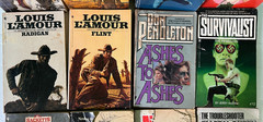 Action Lot of 12 Books Survivalist Louis Lamour Thriller Mystery Western 80&rsquo;s