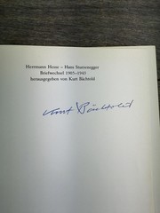 Vintage 1984 Hermann Hesse Letters to Hans Sturzenegger Signed HC Book